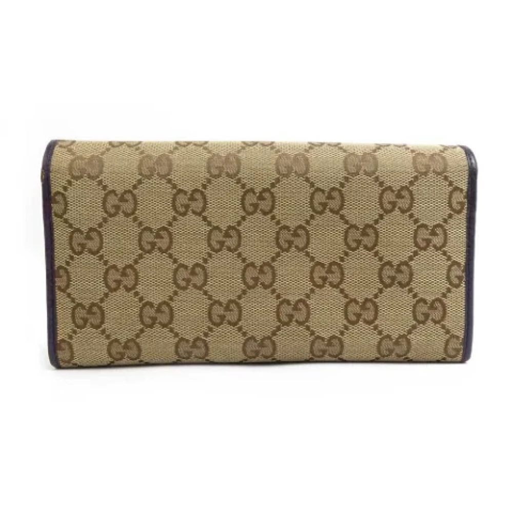 Gucci Vintage Pre-owned Leather wallets Beige Dames