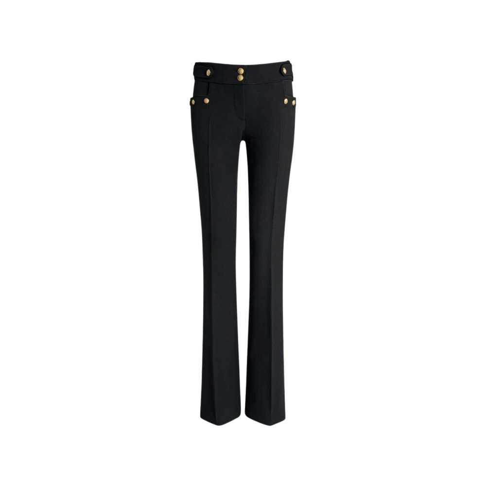 Balmain Donna Nero - Pantaloni Dritti - Trousers - M