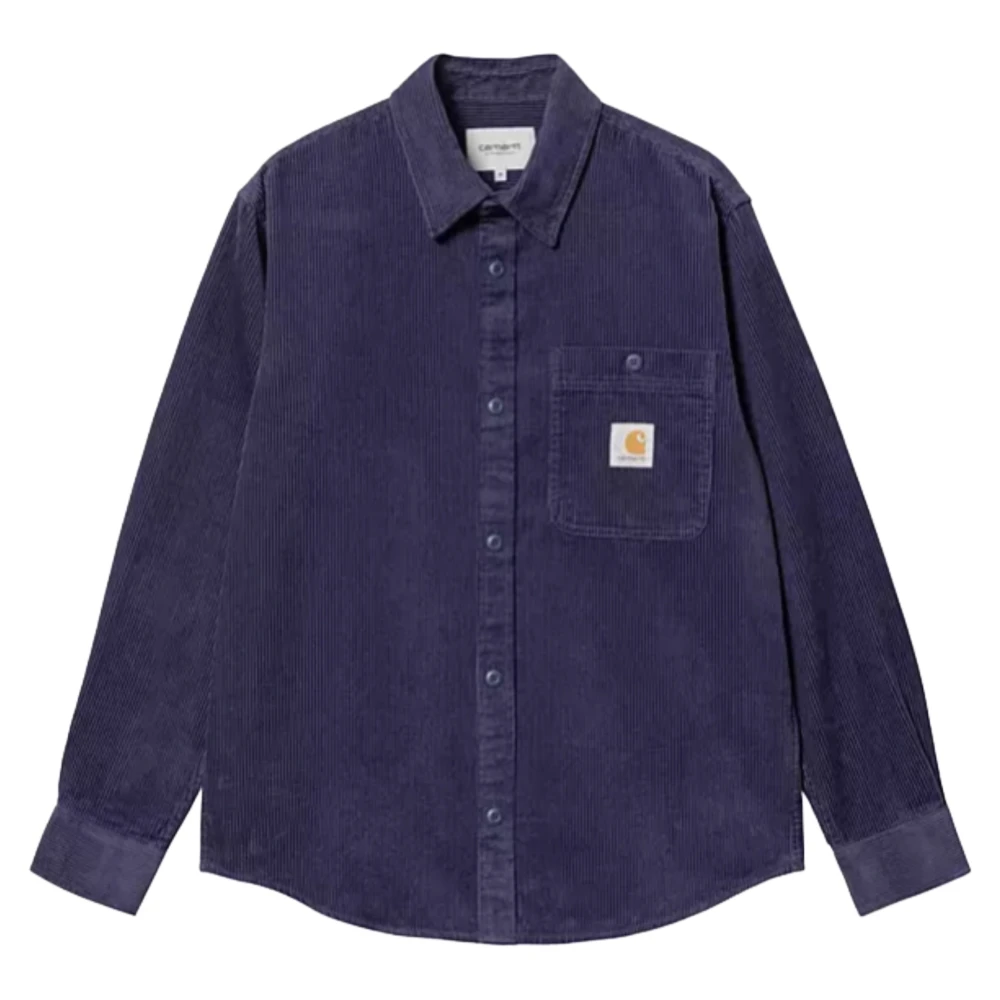 Carhartt Wip Corduroy Flint Skjorta Loose Fit Blue, Herr