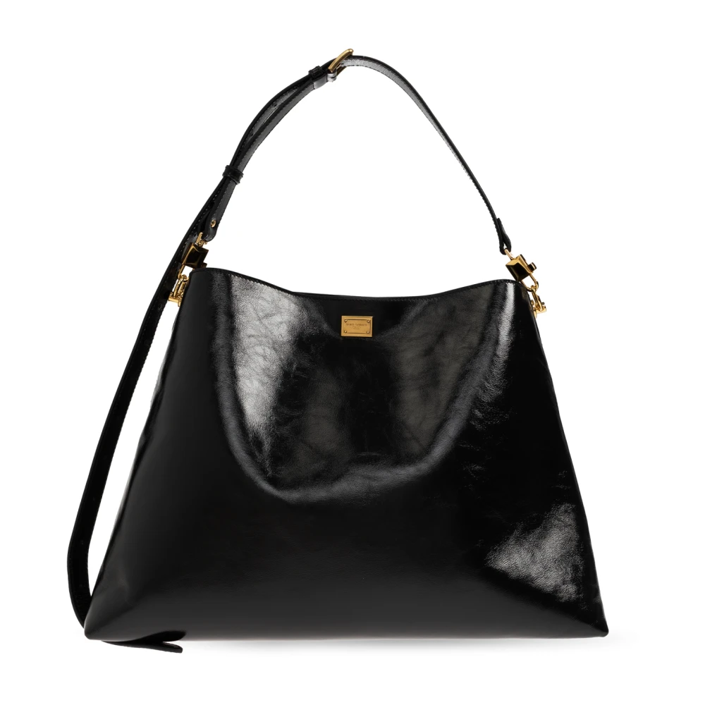 Dolce & Gabbana Black Vittoria Large Bag - Female - Shoulder Bags - One Size - Bags