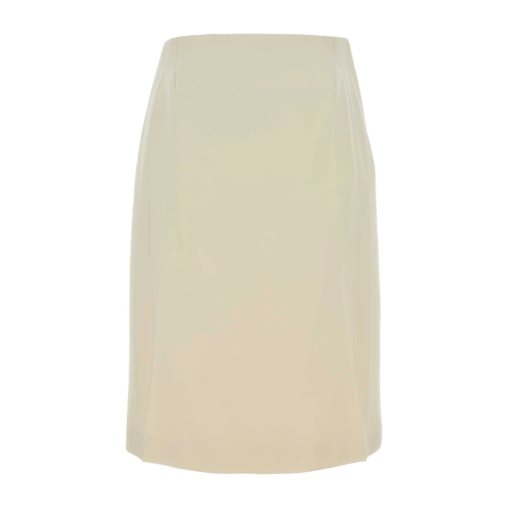 Jil Sander Women's Beige Midi Skirts, Xl, Technical Crêpe Skirt