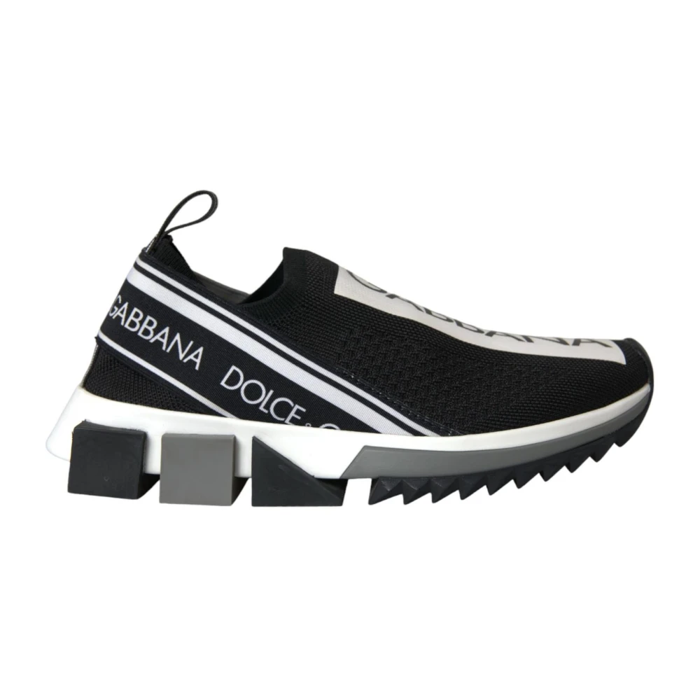 Dolce & Gabbana Women's Black Slip-On Trainers Sorrento Style - Sneakers - 6 1/2 Uk - Shoes