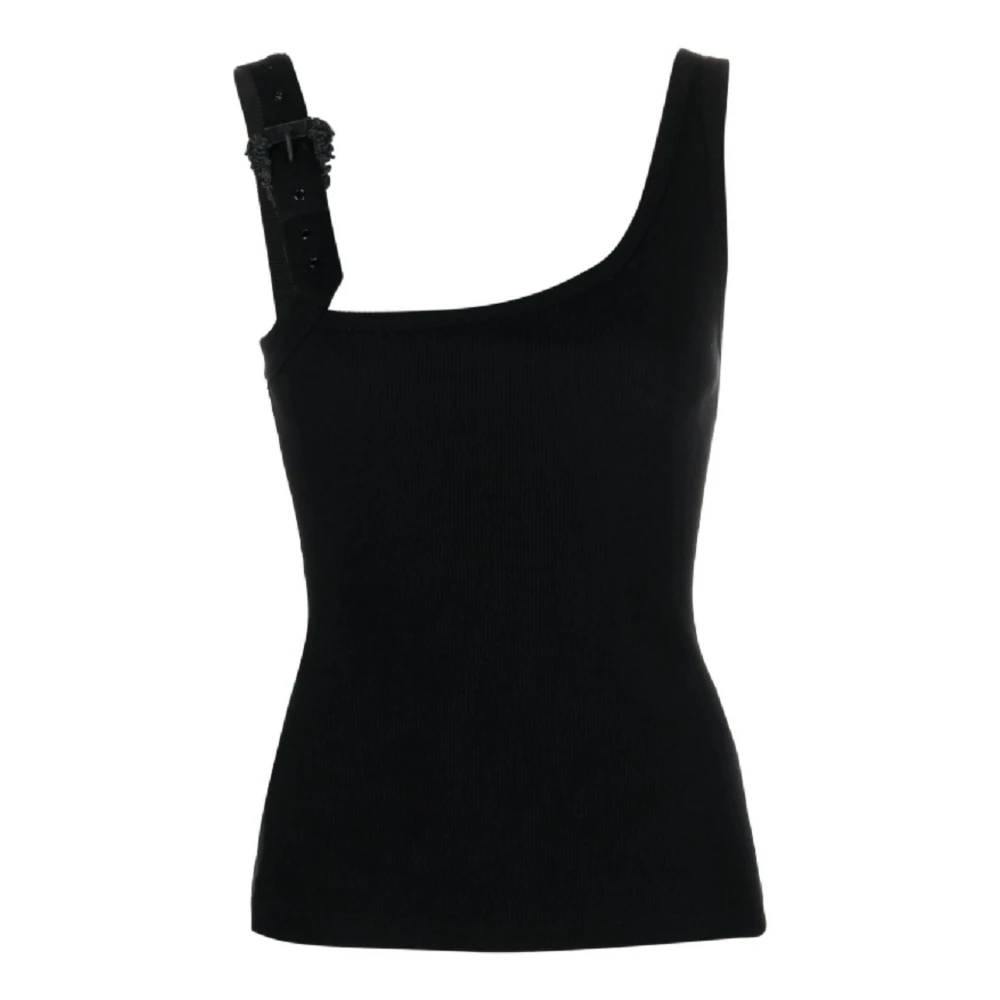 Versace Jeans Couture Women's Black Sleeveless Tops, S, Top