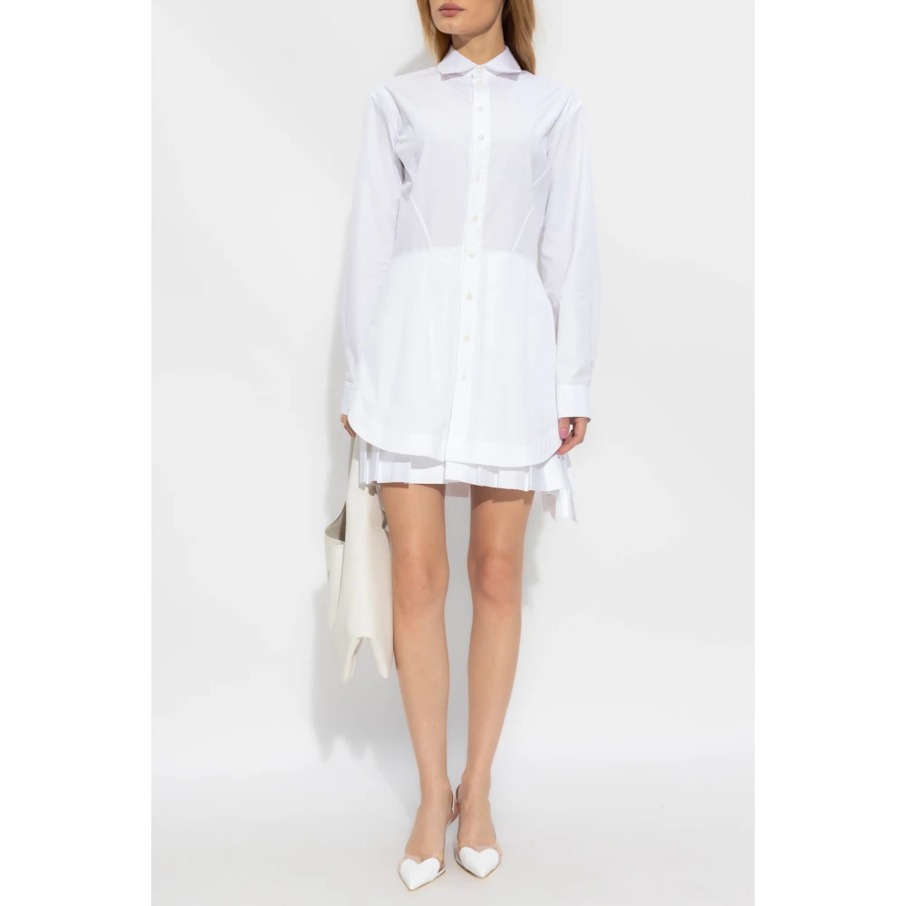 Alaïa Jurk met geplooide achterkant White Dames