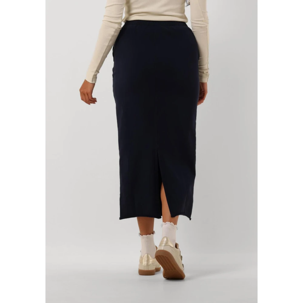 Penn&Ink N.Y Navy Blue Midi Skirt 503 Blue Dames