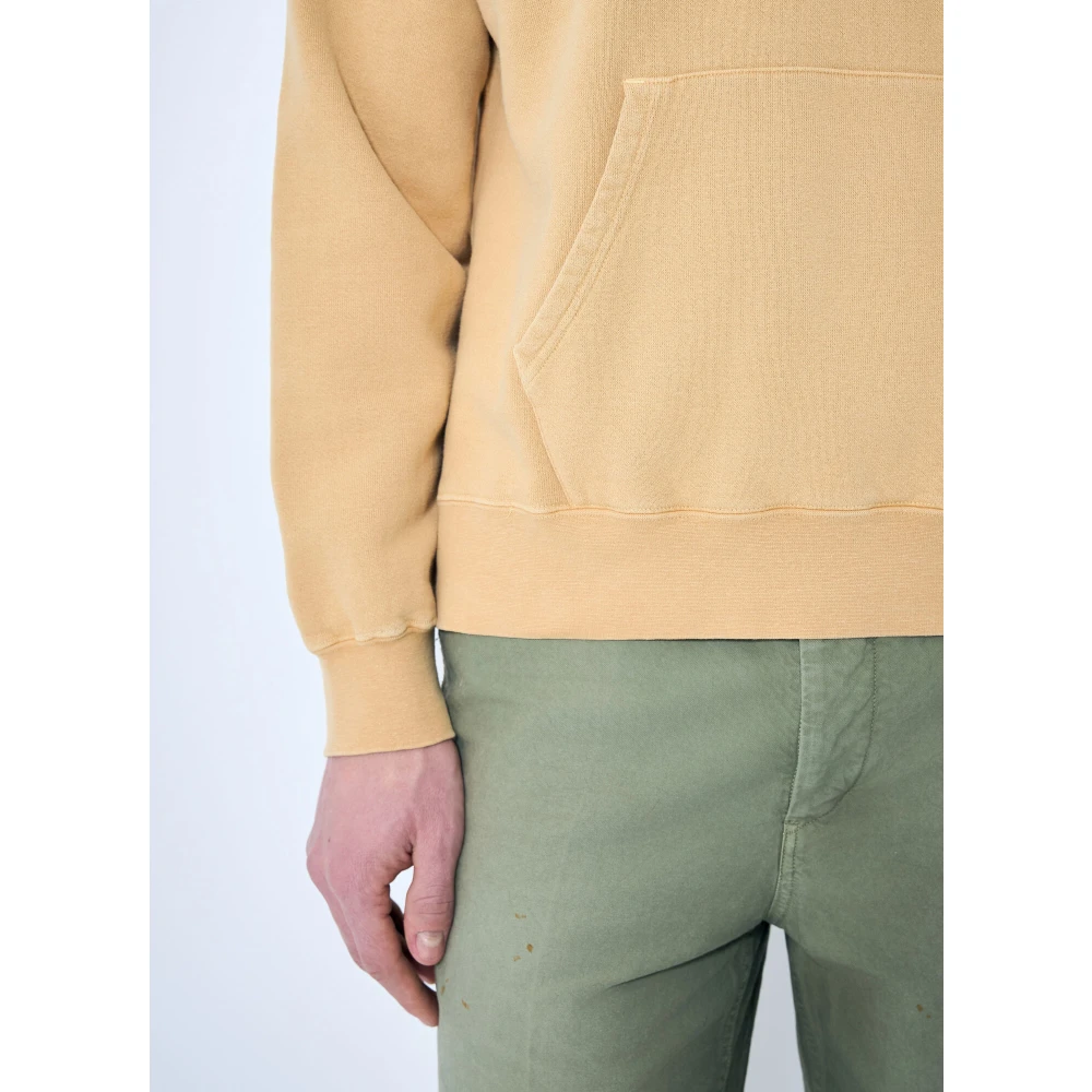 visvim Katoenen Fleece Hoodie Yellow Heren