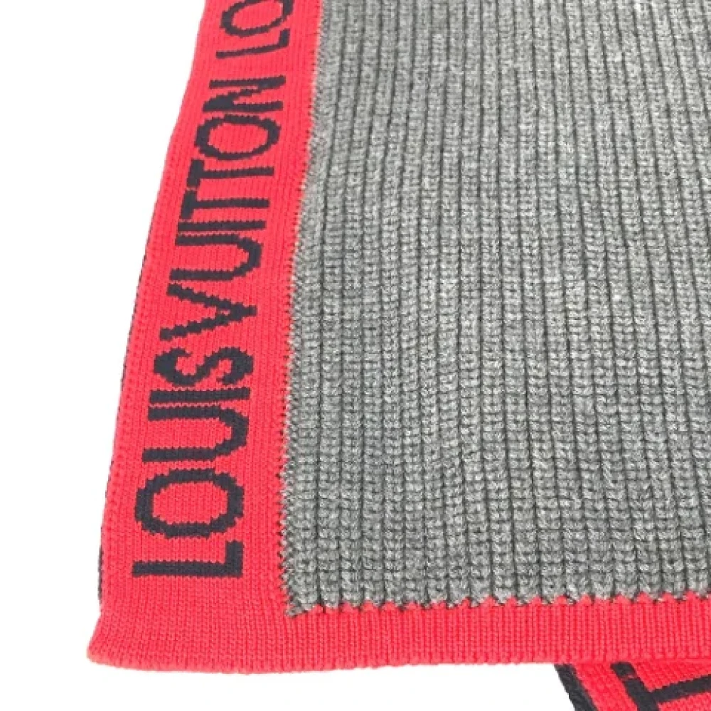 Louis Vuitton Vintage Pre-owned Fabric scarves Gray Heren