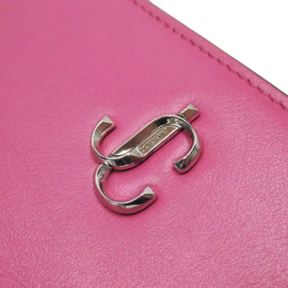 Jimmy Choo Pre-owned Leather wallets Pink Dames