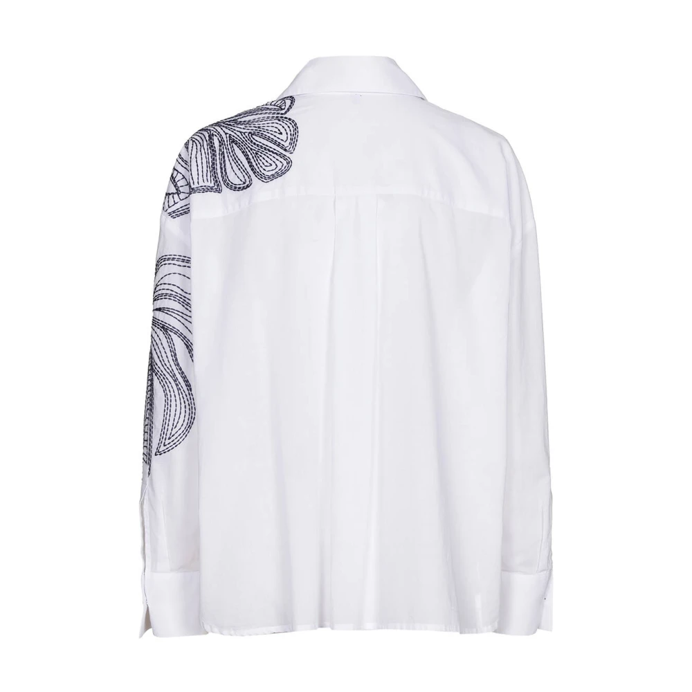 Caroline Biss Elegante Blouse met Lange Mouwen White Dames
