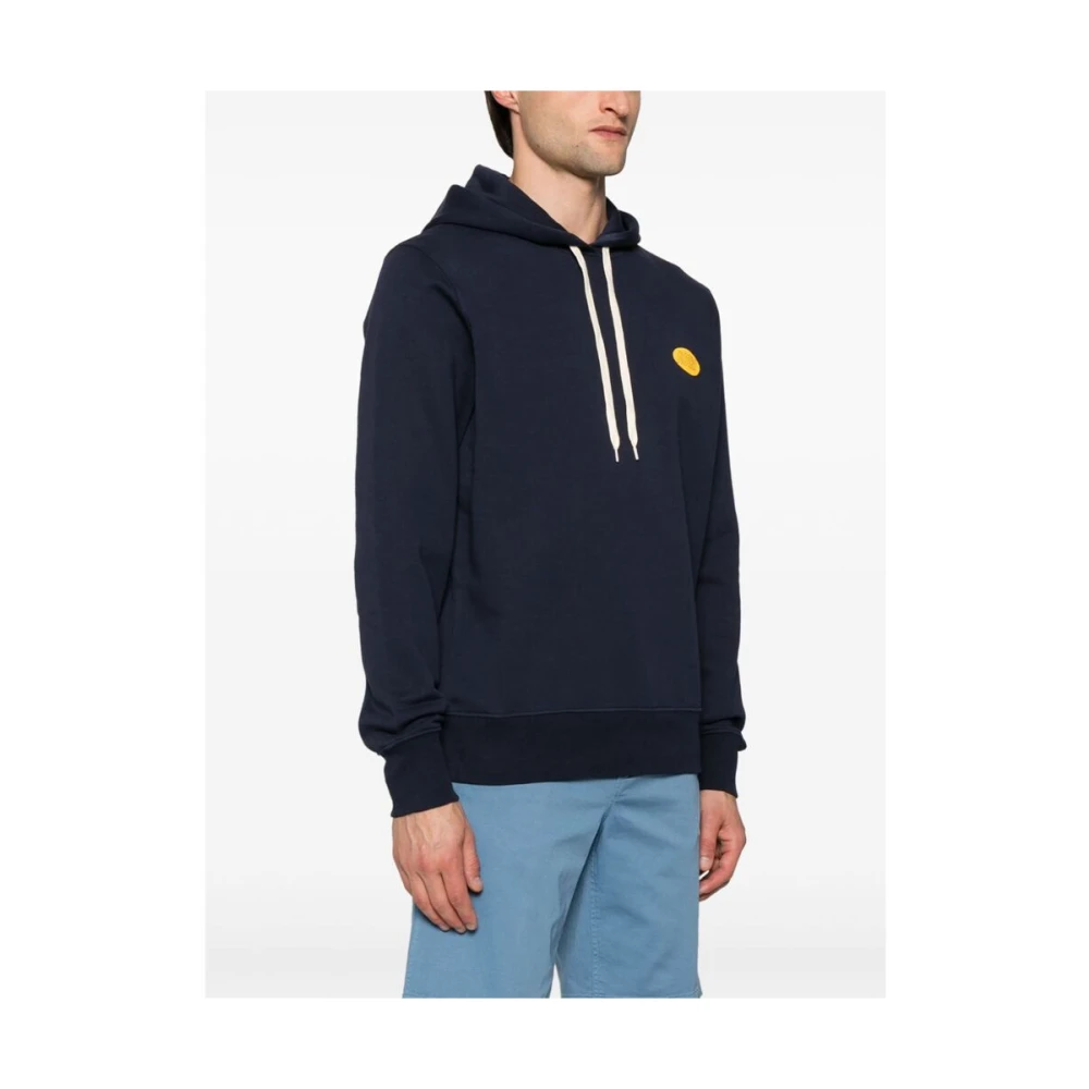 Autry Marineblauw Citroengeel Hooded Sweatshirt Blue Heren