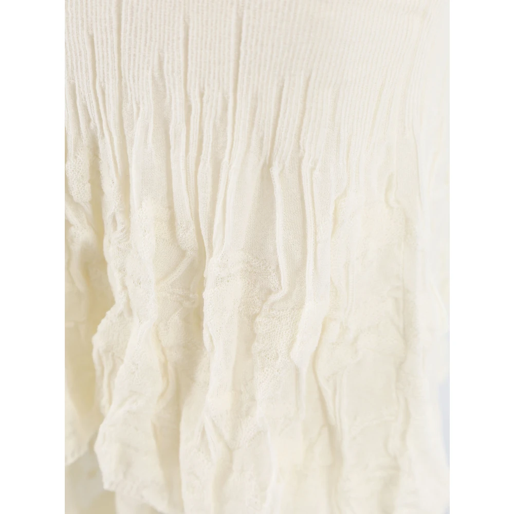 Bottega Veneta Geborduurde katoenen rok met bloemen White Dames