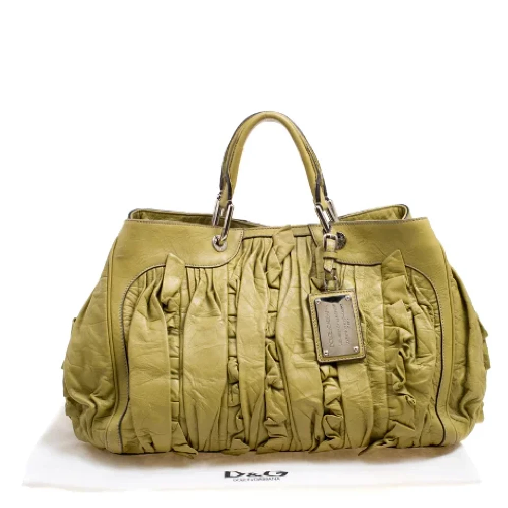 Dolce & Gabbana Pre-owned Leather totes Green Dames