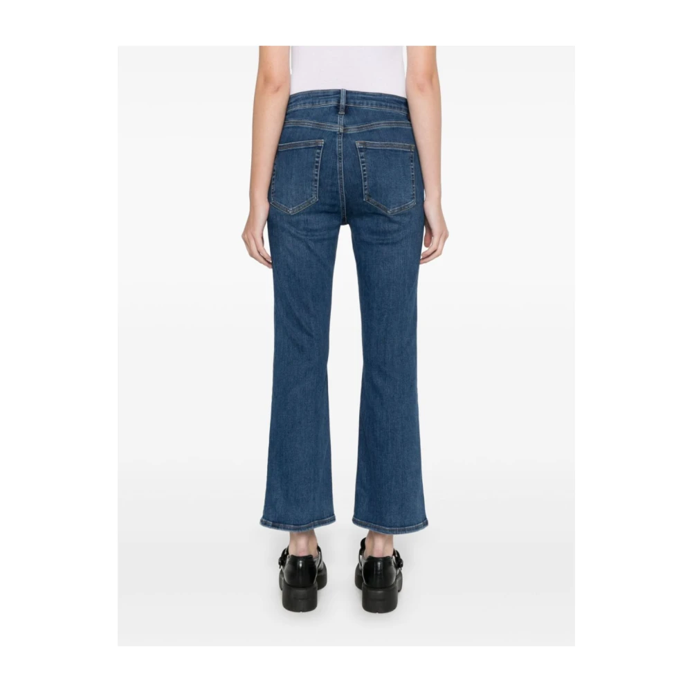 Frame Gebleekte Bootcut Cropped Jeans Blue Dames