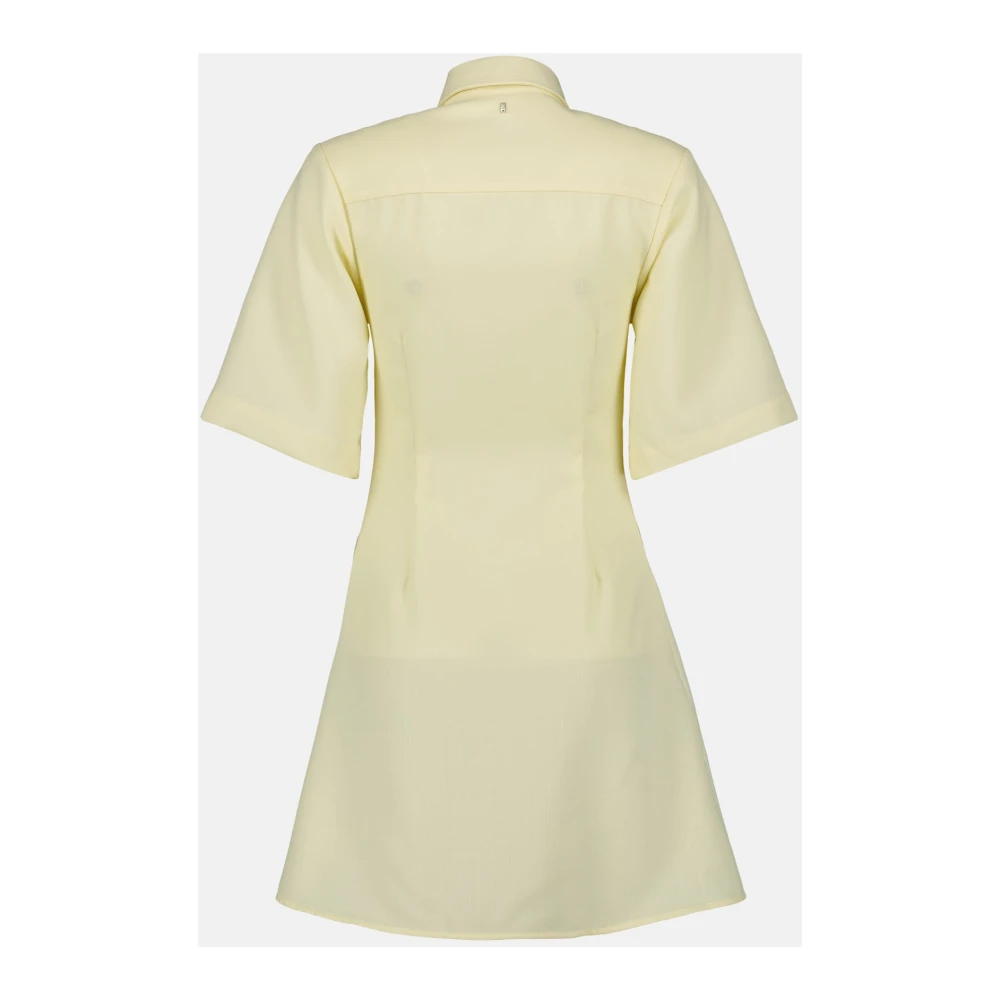 Ami Paris Pastelgele wollen overhemdjurk Yellow Dames