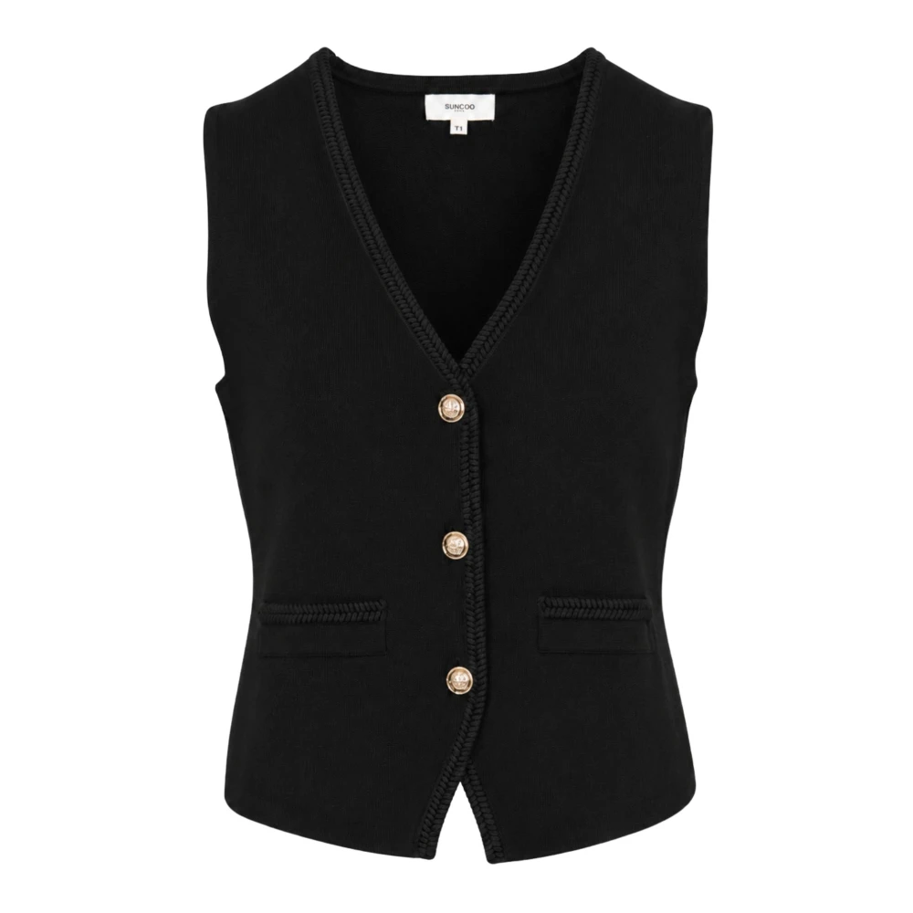 Suncoo Black Geni Gilet - Female - Waistcoats - S - Jackets