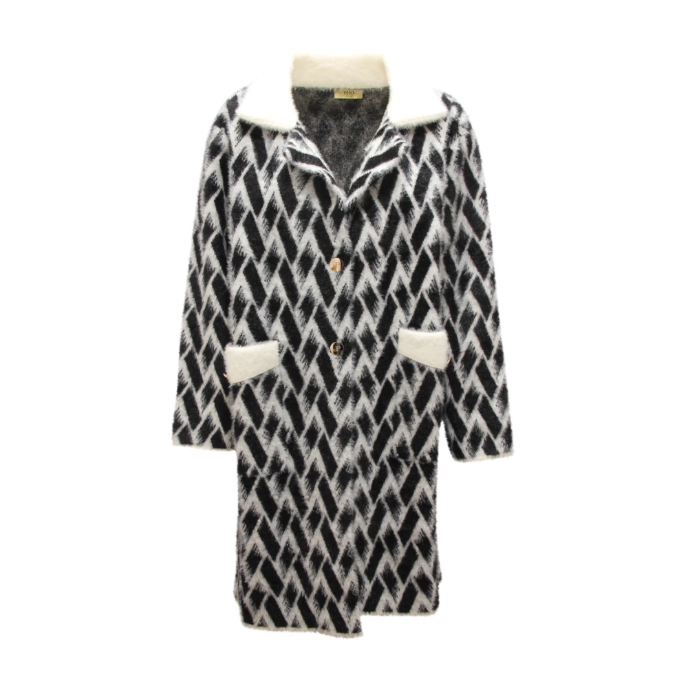 Pho Firenze Donna Nero - L6382 Cappotto Wo Coat - Coats - L