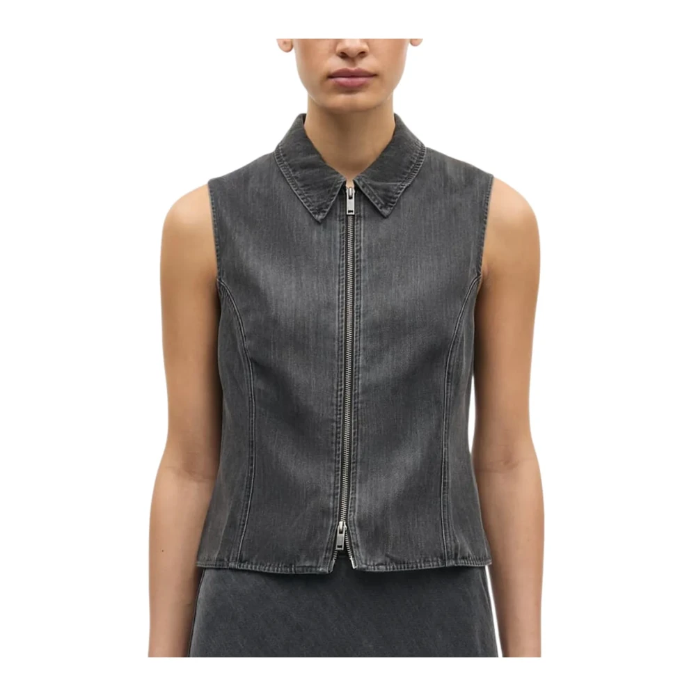 Samsøe Samsøe Shirts, Female, S, Saari Top Gray