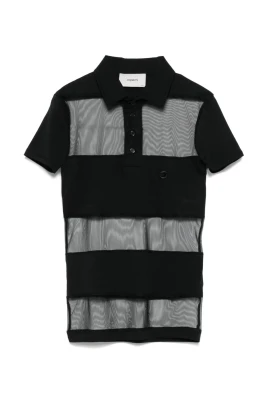 Randig Transparent Polo Top
