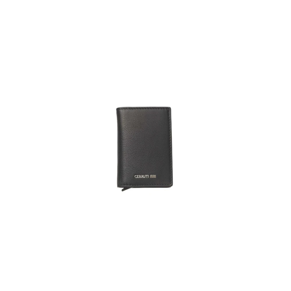 Cerruti 1881 Men's Black Calfskin Leather Wallet With Multiple Card Slots