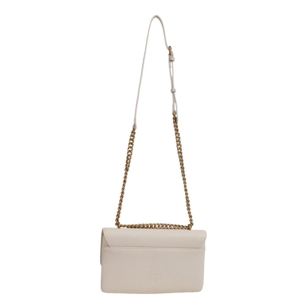 pinko Zachte Mini Leren Dames Tas Beige Dames