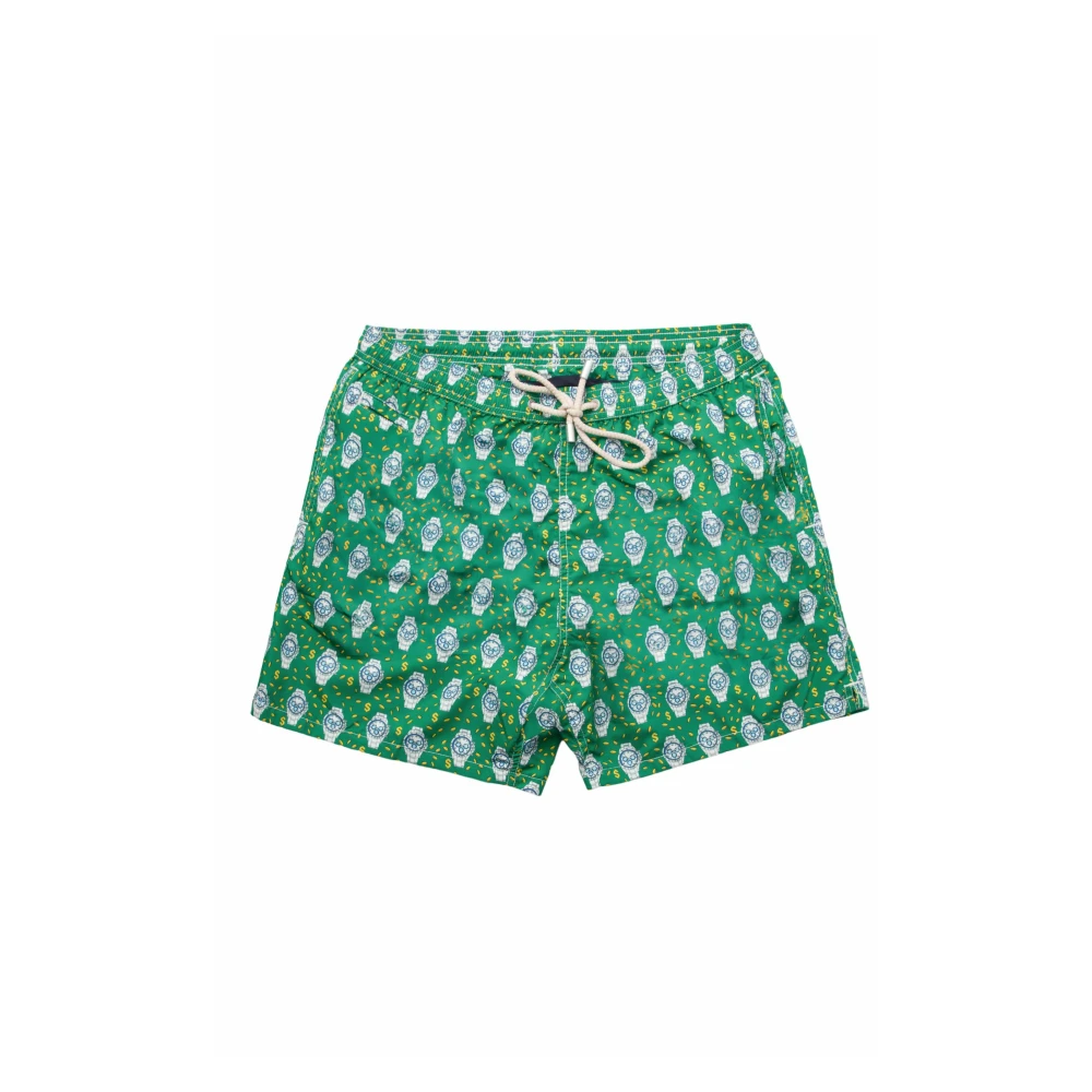 MC2 Saint Barth Micro Fantasy Zwemshorts Watch Money Green Heren