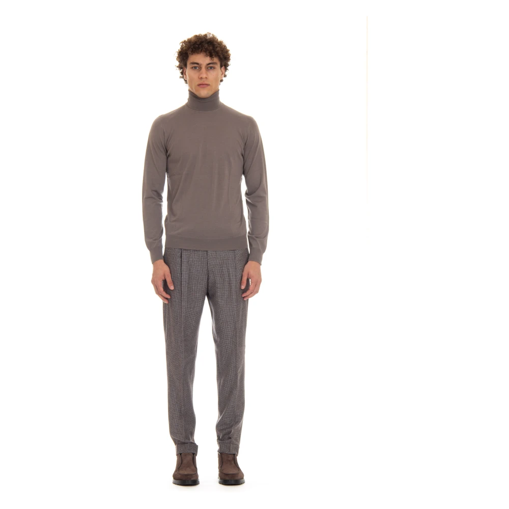 Drumohr Extrafijne wol coltrui trui Gray Heren