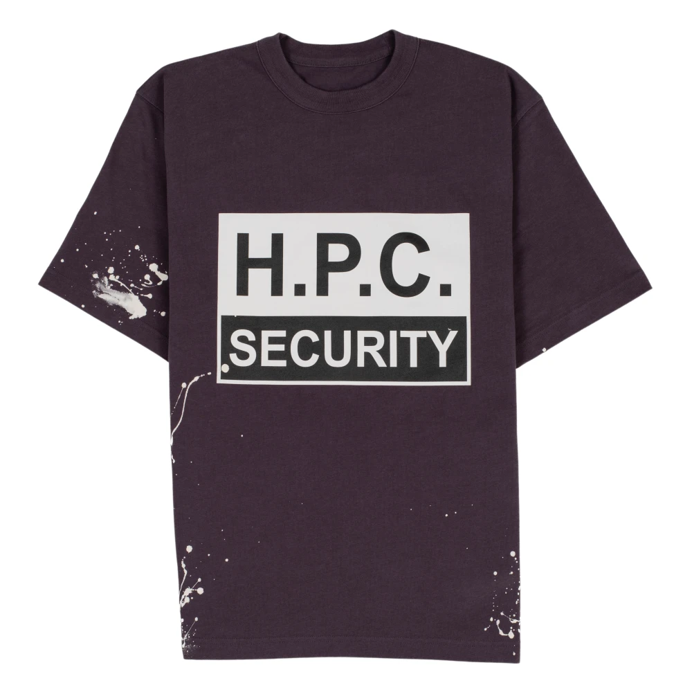 Heron Preston Zwart T-shirt met korte mouwen en wit H.p.c Security print Brown Heren