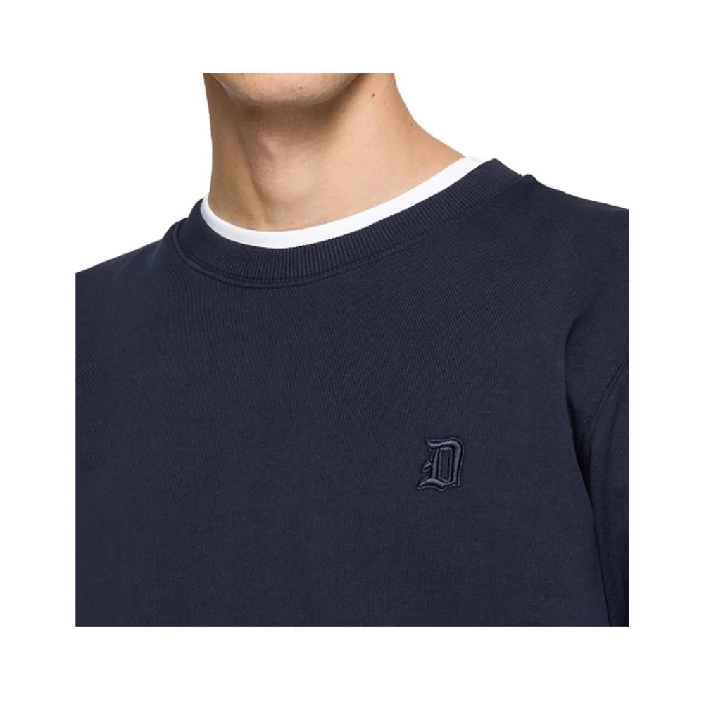 Dondup Blauwe Katoenen Sweatshirt met Logoprint Blue Heren