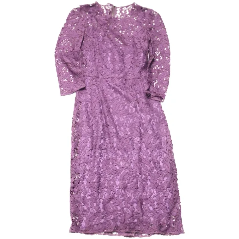 Dolce & Gabbana Pre-owned Polyester dresses Purple Dames