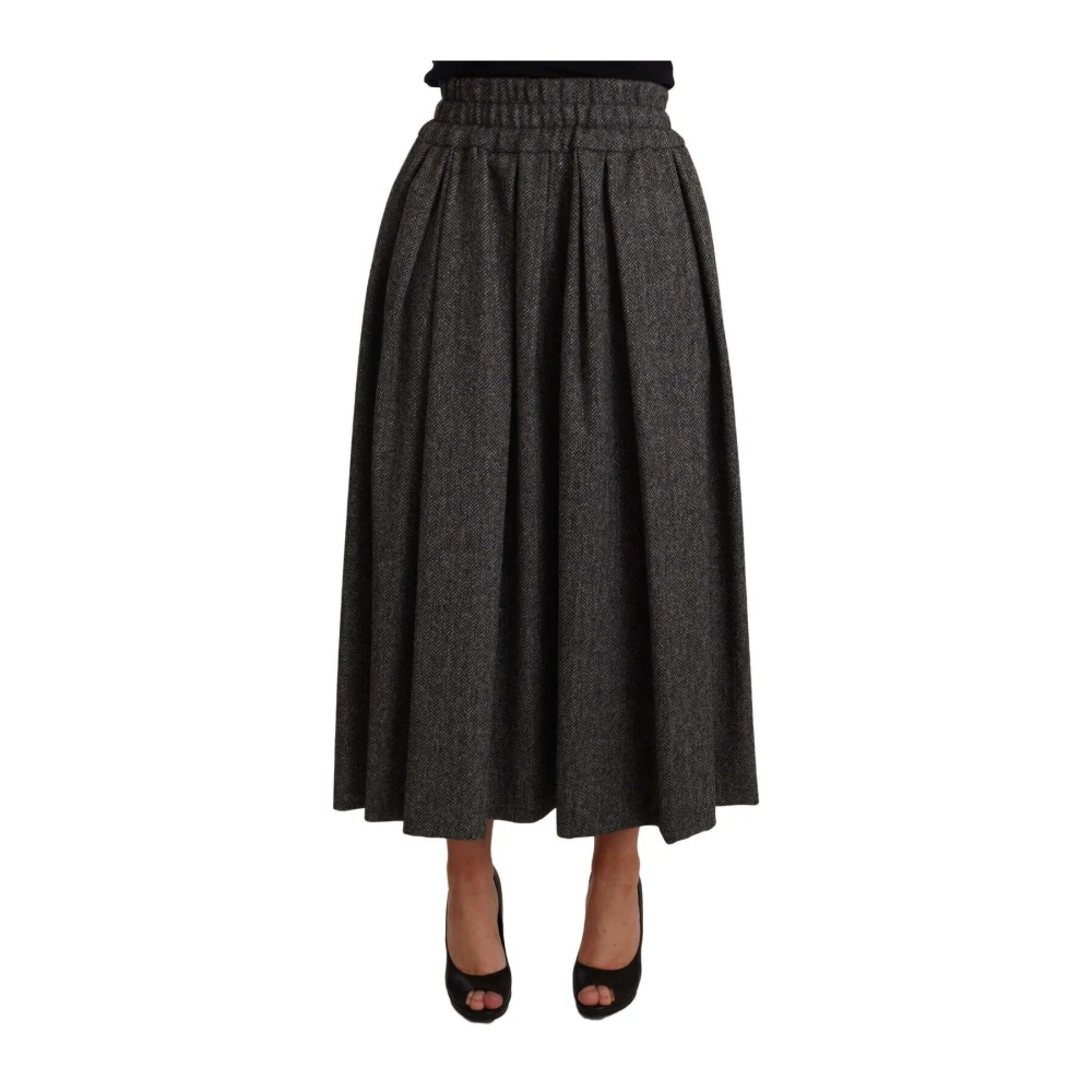 Dolce & Gabbana Women's Gray Midi Skirts, Xs, Special Piece Skirt