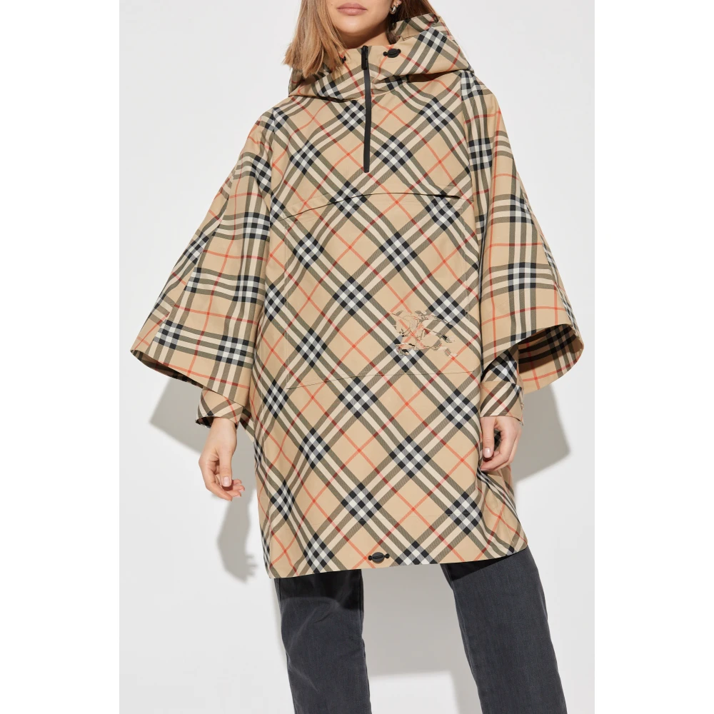 Burberry Geruite poncho Beige Dames