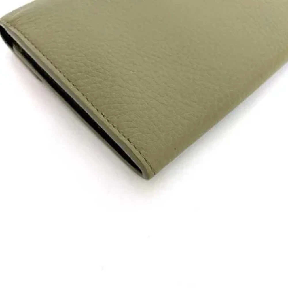 Bottega Veneta Vintage Pre-owned Leather wallets Green Dames