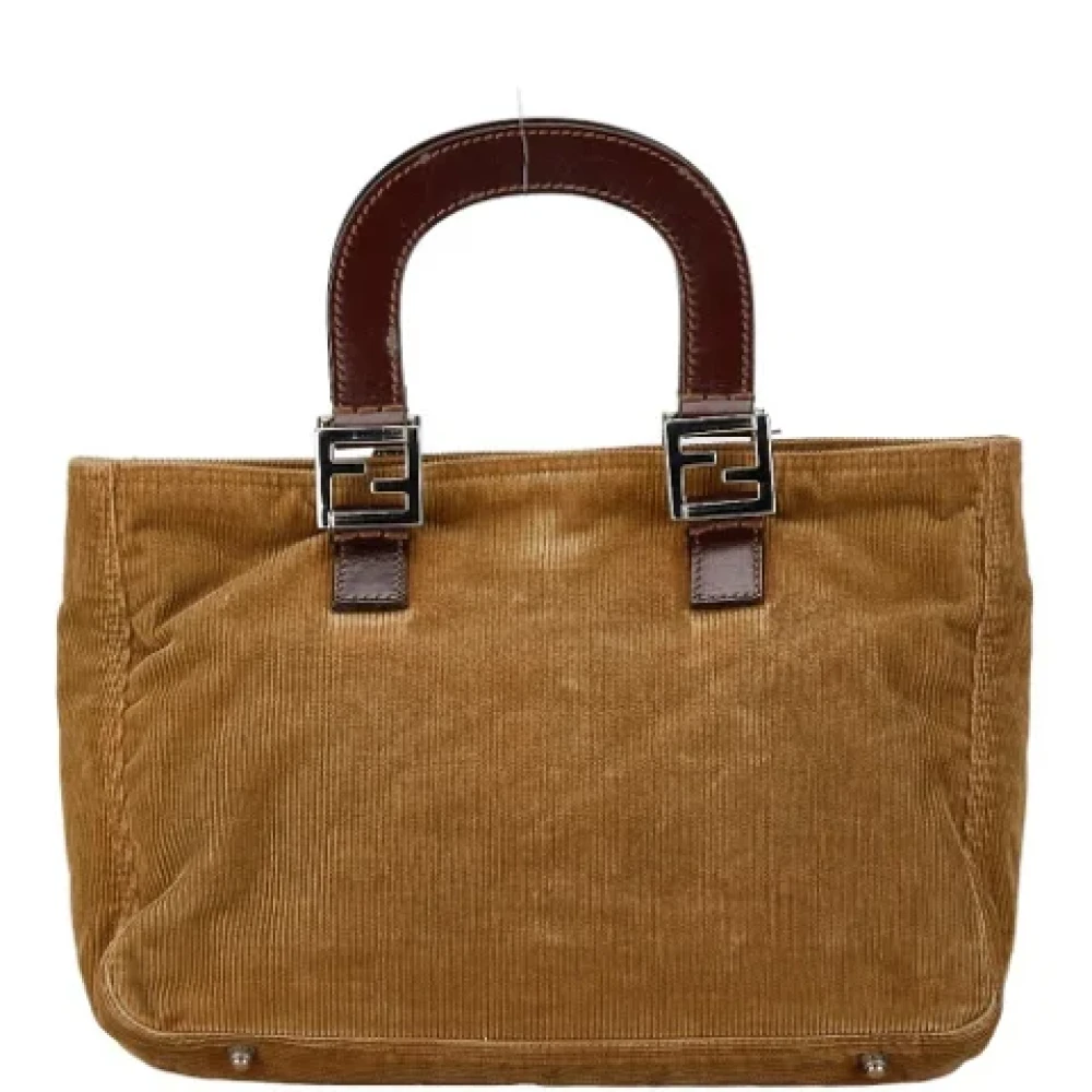 Fendi Vintage Pre-owned Leather handbags Beige Dames