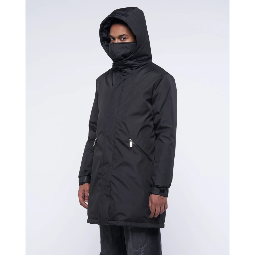 John Richmond Lange parka met capuchon Black Heren