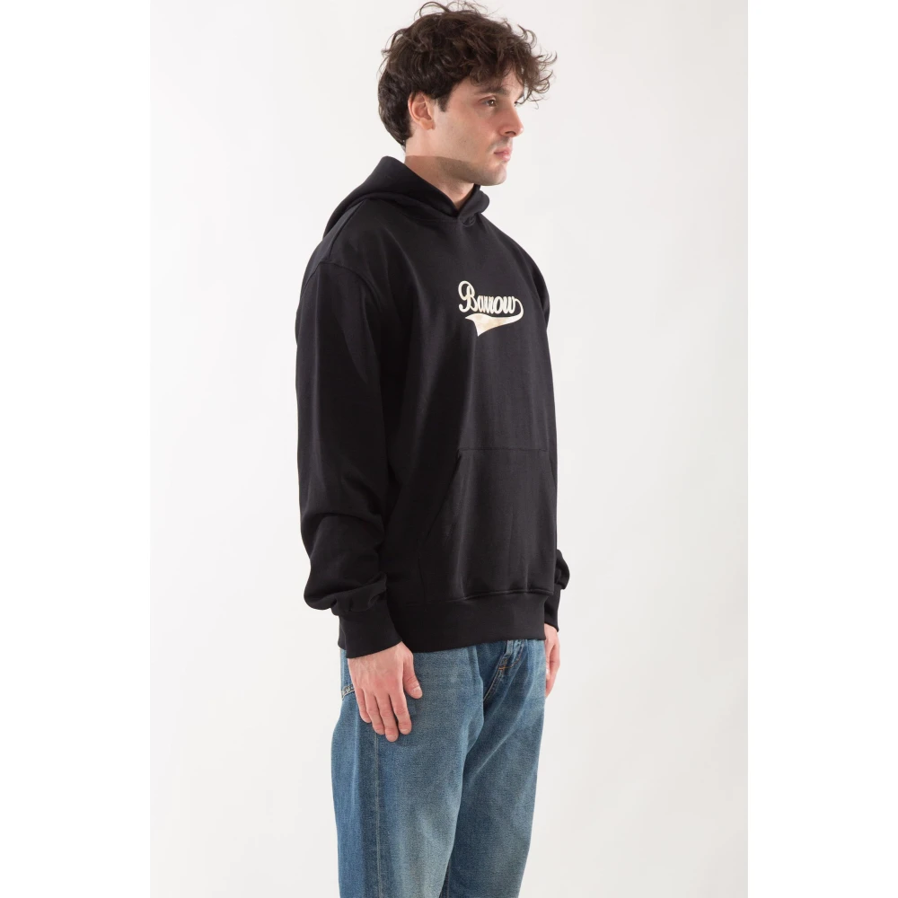 Barrow Bear Back Print Hoodie Black Heren