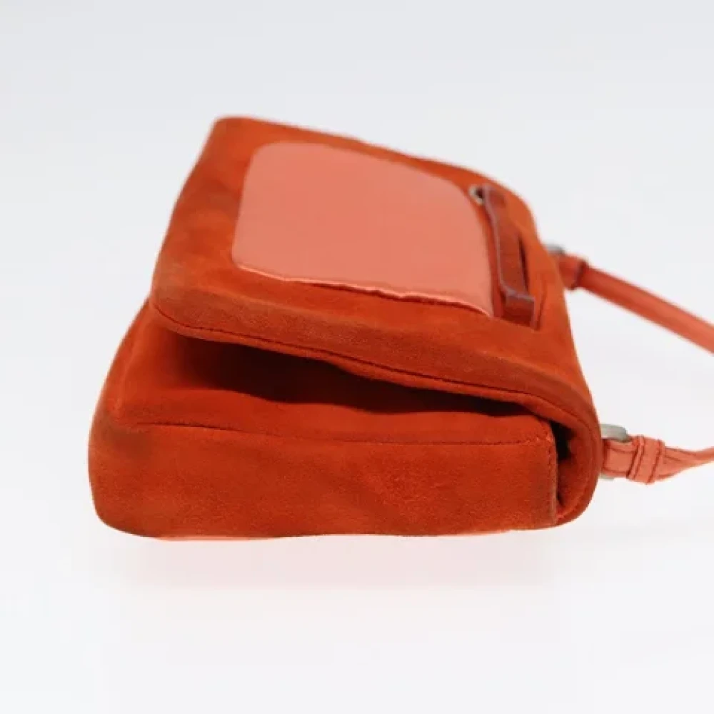 Prada Vintage Pre-owned Suede prada-bags Orange Dames