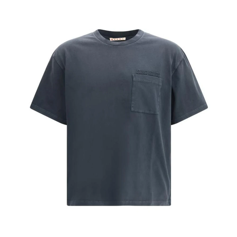 Marni Men's Black Cotton Crew Neck T-Shirt