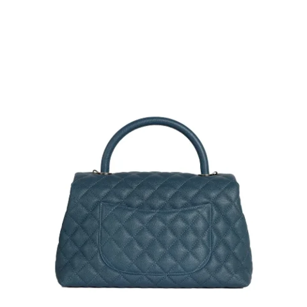 Chanel Vintage Pre-owned Leather chanel-bags Blue Dames