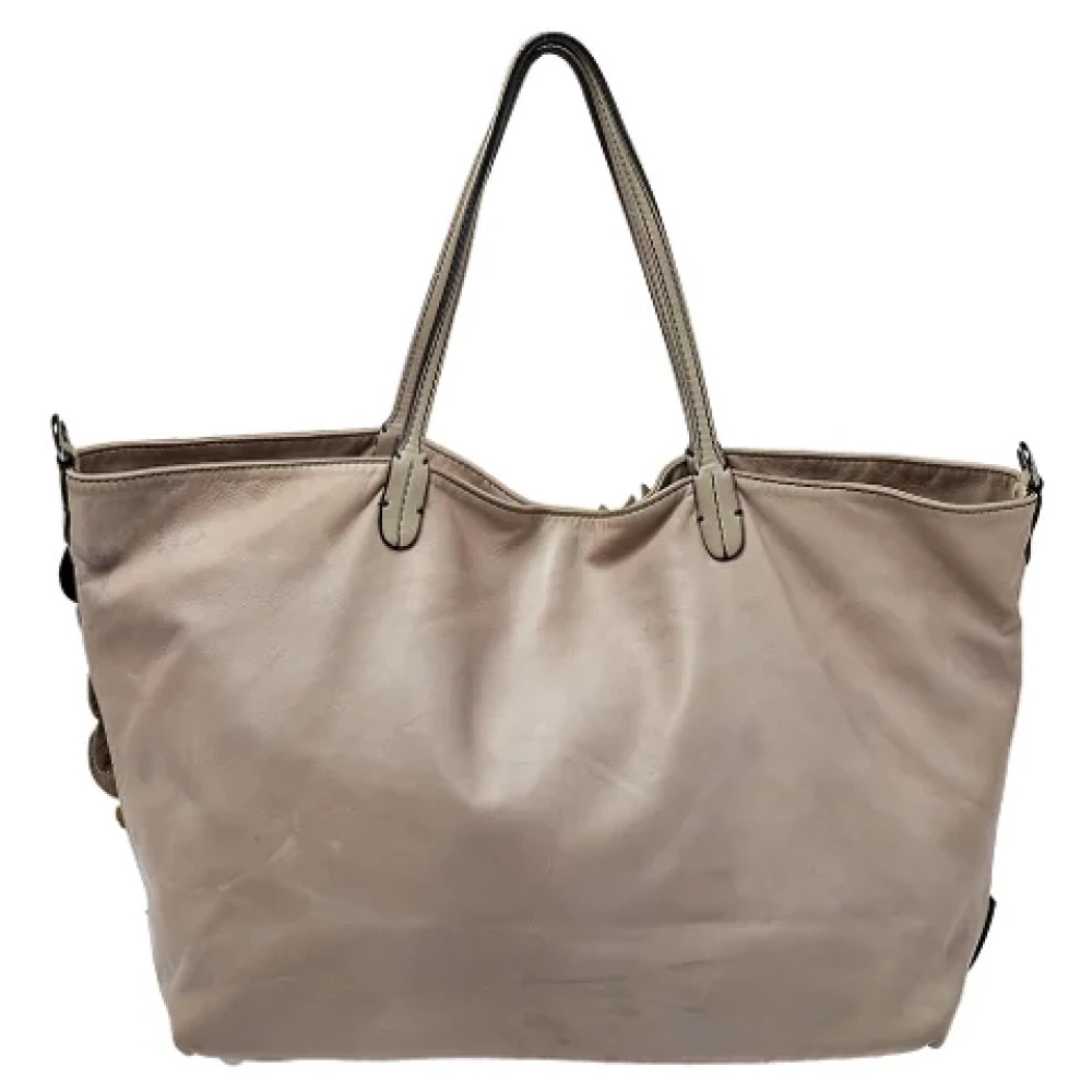 Valentino Vintage Pre-owned Leather totes Gray Dames