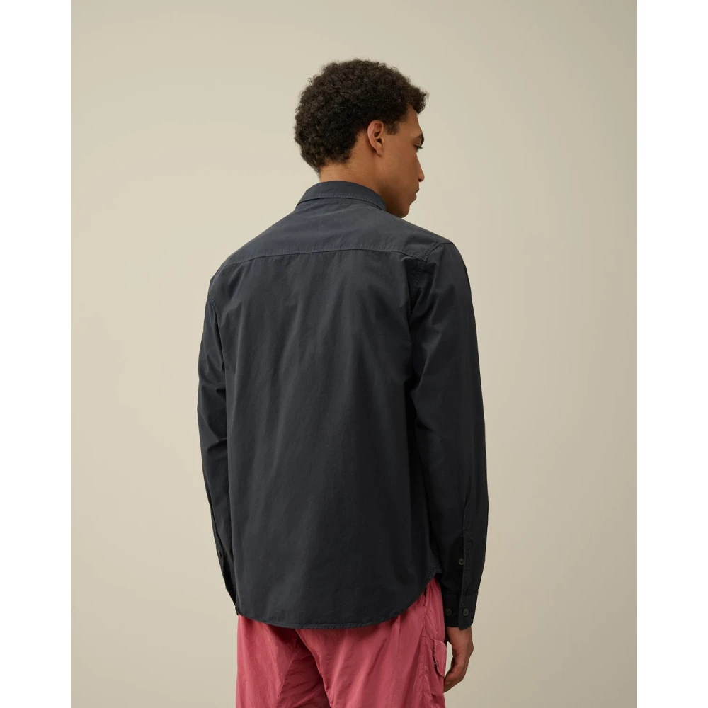 C.P. Company Gabardine Utility Overhemd Blue Heren