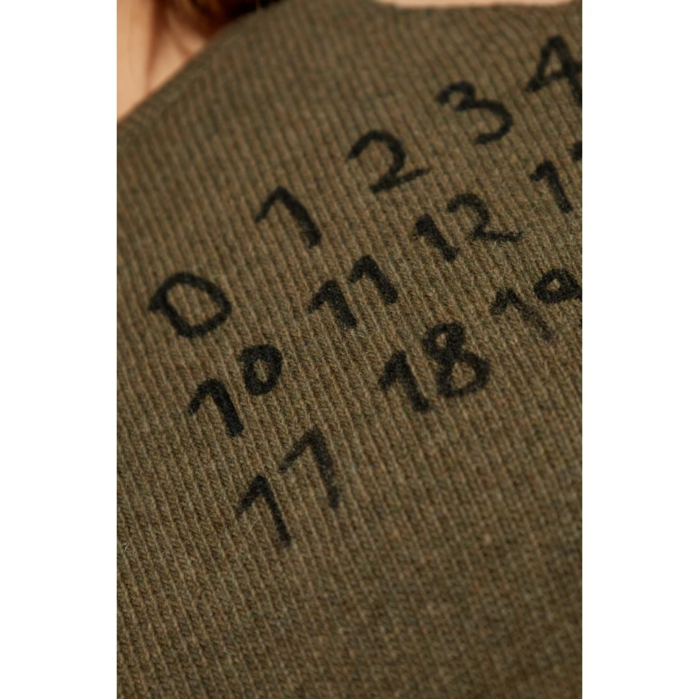 MM6 Maison Margiela Trui met decoratieve uitsparingen Green Dames