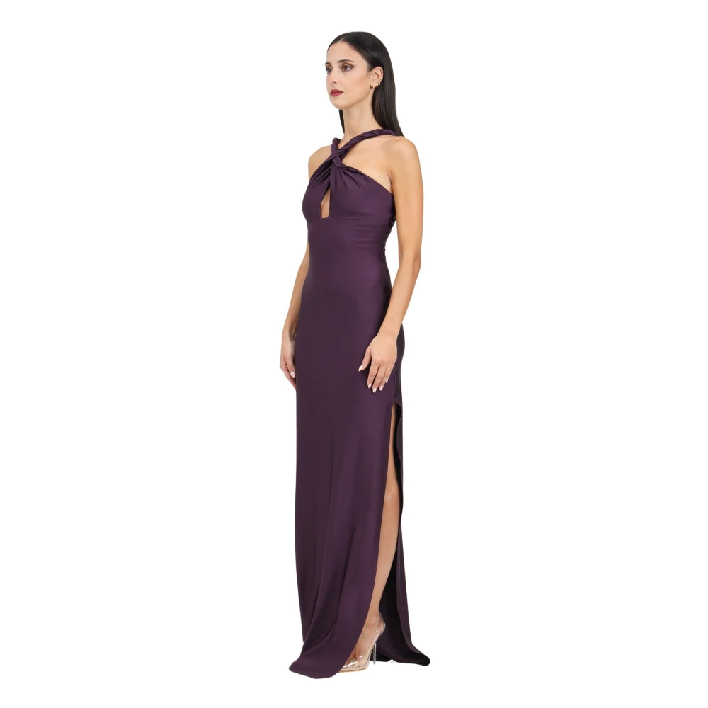 Amen Paarse Lange Elegante Jurk Purple Dames
