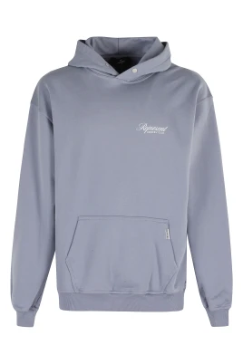 Club Script Hoodie Dusty Blue Långärmad
