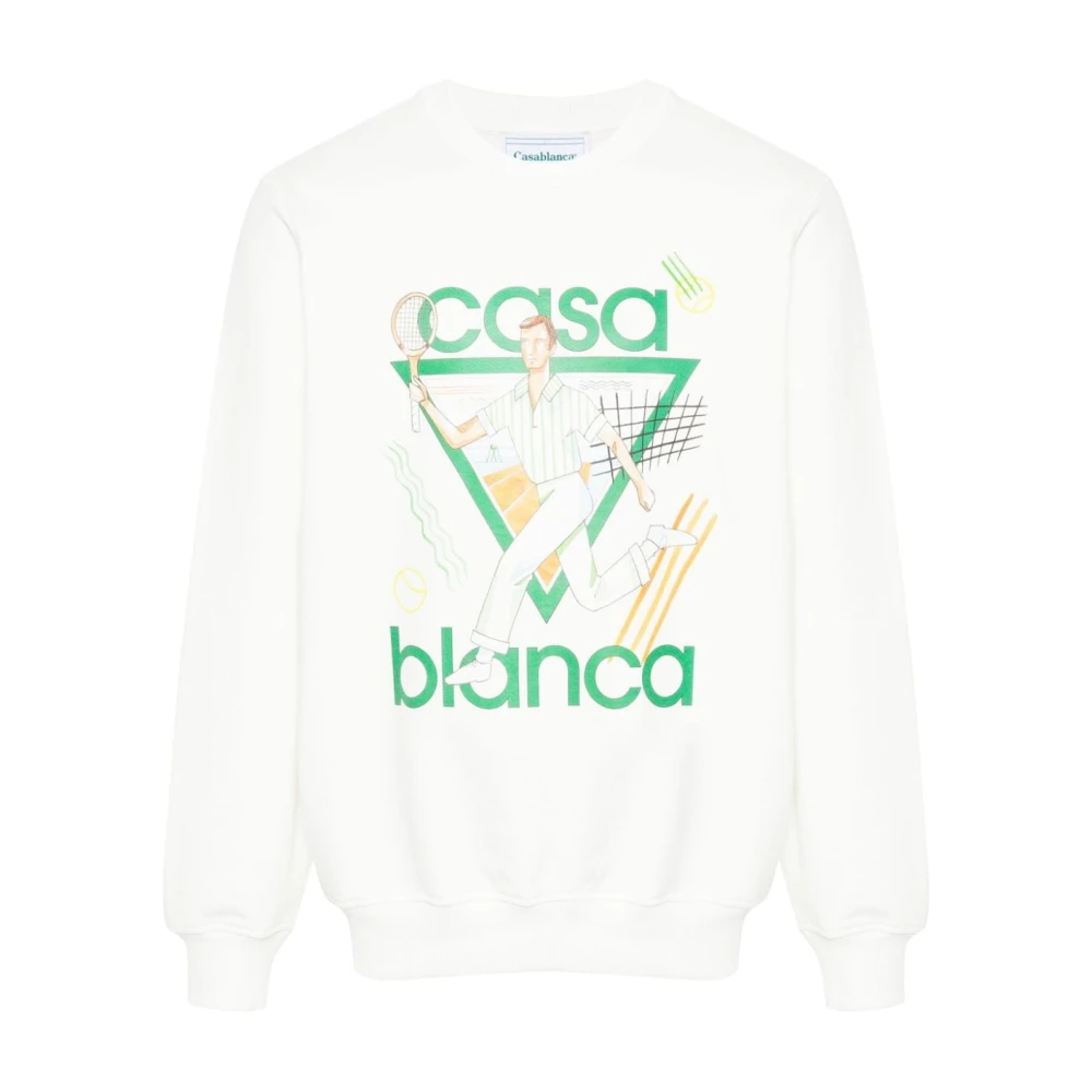 Casablanca Witte Biologisch Katoenen Sweatshirt voor Heren White Heren