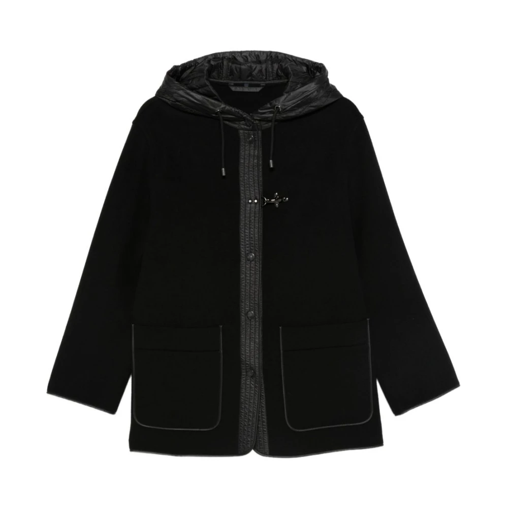 Fay Damen Schwarz Jacken, K, Sgröße: