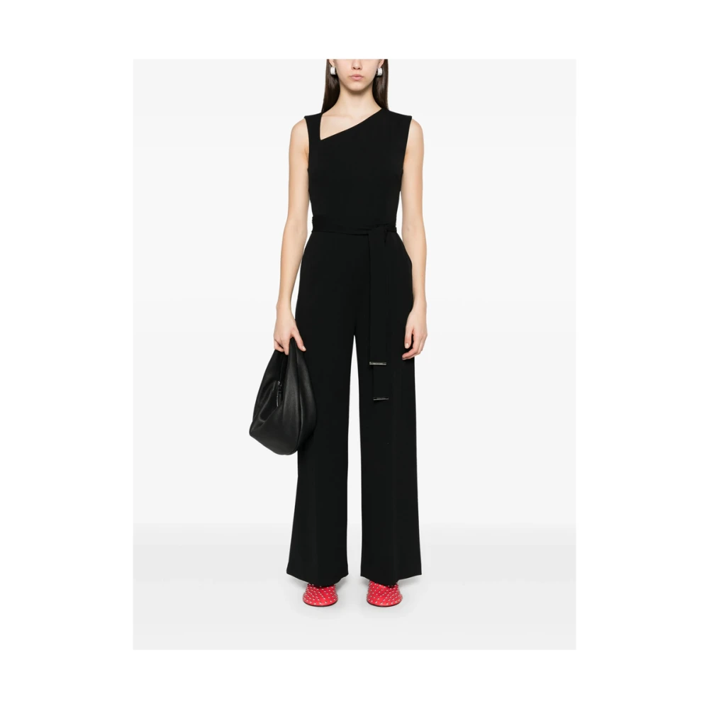 Calvin Klein Zwarte Jumpsuit met Tailleband Black Dames