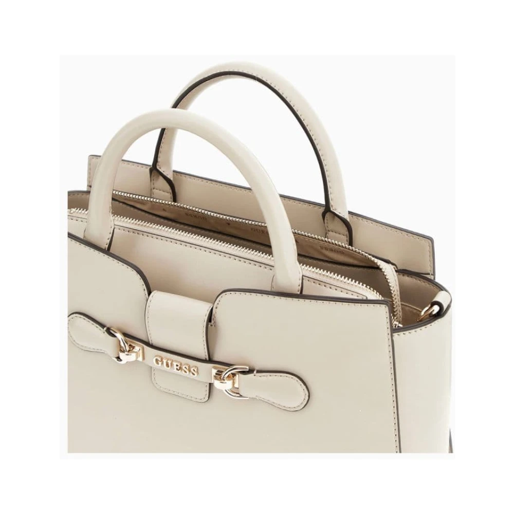 Guess Stijlvolle Schoudertas met Ritssluiting Beige Dames