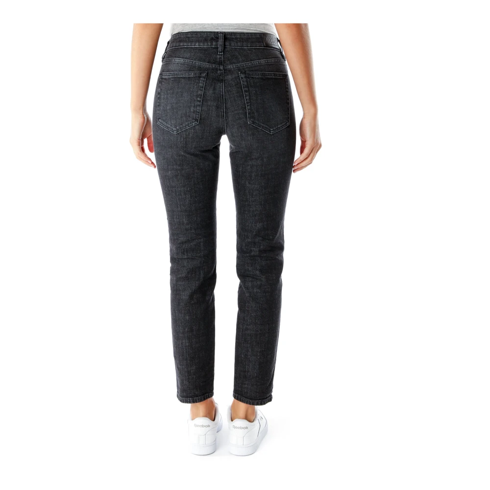 Diesel Slim Fit Mid Waist Jeans Black Dames
