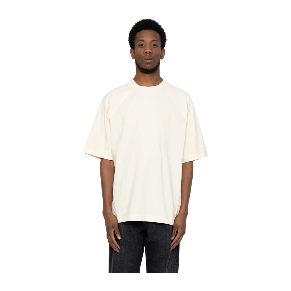 Jacquemus Licht Beige Typo T-Shirt Beige Heren