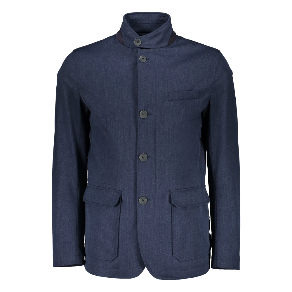 Herno Wollen Blazer met Voorzak Blue Heren